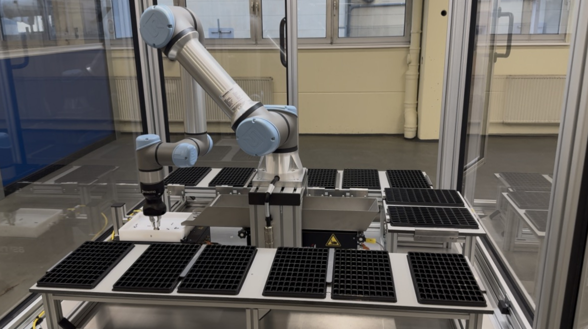 Automatisierungszelle zum Vereinzeln von Bauteilen
